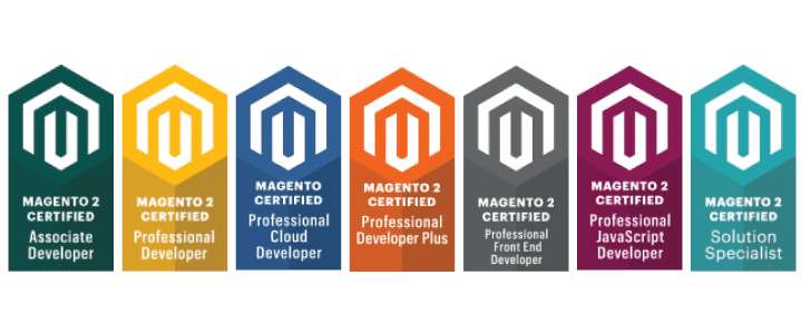 Magento Commerce Certification badges